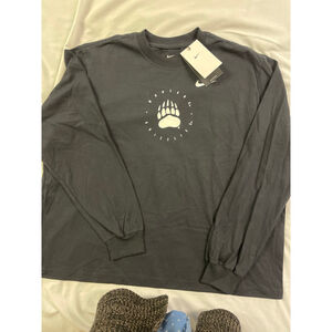 NWT Nike Montana Grizzlies Long Sleeve Black and White Tee Mens Size L